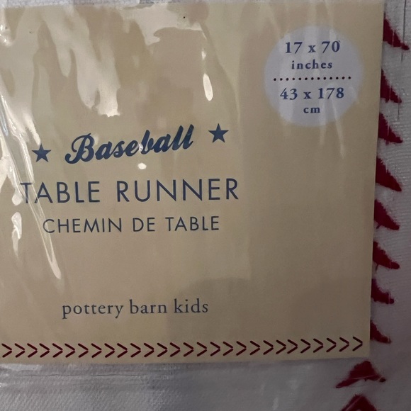 ⚾️ NEW Pottery Barn Kids Baseball Runner 17” X 70” Sports - Picture 11 of 11